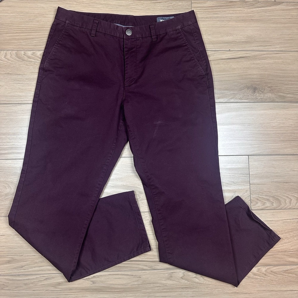 Bonobos pants slim fit Athletics chino Breathable black Mid Rise Size 33/32